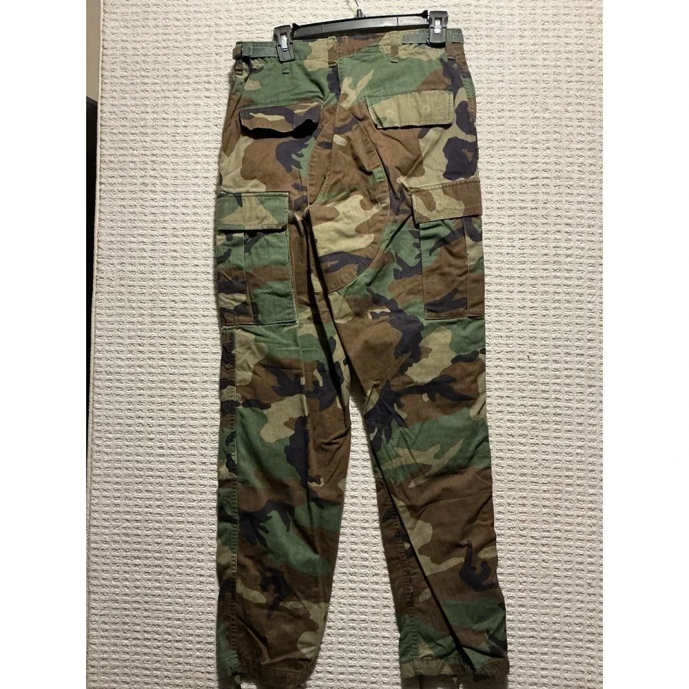 Propper Woodland Camo HOT Weather Pants 8415 01 084 1710 28x33 Drawstring VTG